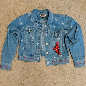 Winter Wonderland Blue Jean Jacket
